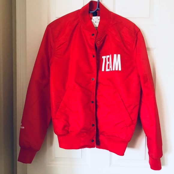 H&M Jackets & Coats Justin Bieber Purpose Tour Jacket Xs Red Poshmark